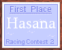 First Place Certificate, Racing Contest 2